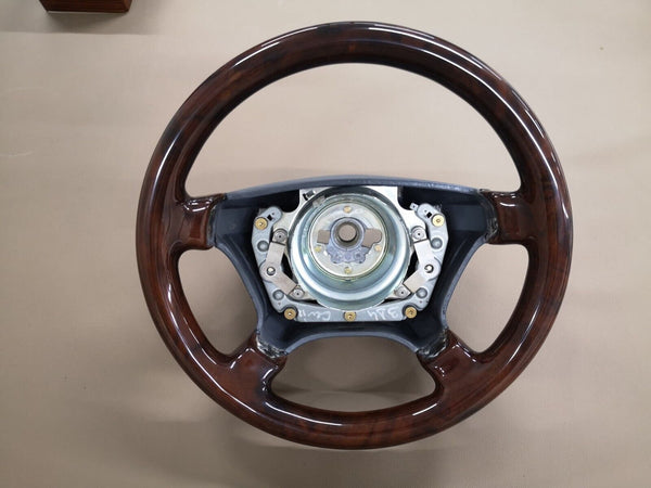 Mercedes w140 500sel 600sel steering wheel wood burled walnut full burlwood GRAY