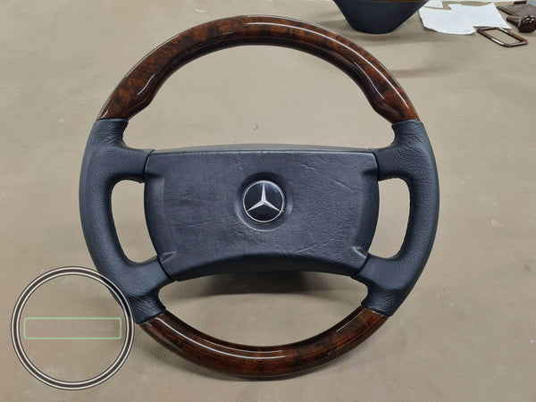 Mercedes steering wheel wood burled walnut for r107 w201 w124 w126 SPORT LOOK