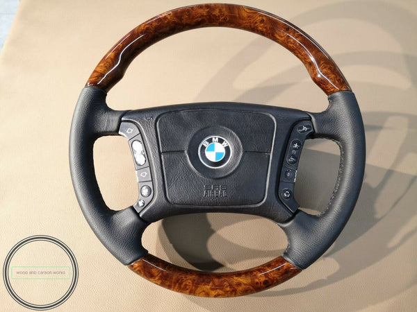 Bmw e38 e39 e46 e53 wood steering wheel wood bmw steering wheel