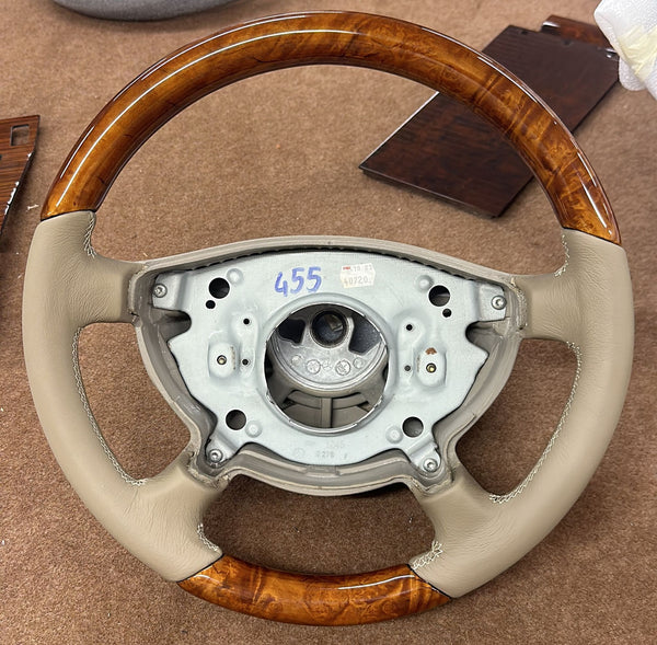 Mercedes w211 wood steering wheel chestnut