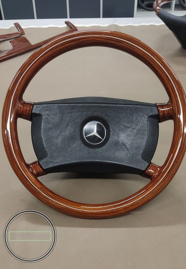 Mercedes wood steering wheel w123 r107 w124 w116 w201 zebrano