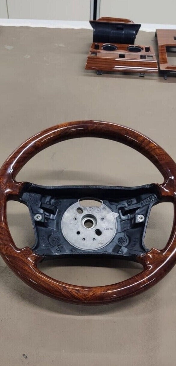 Bmw e36 3 e39 5 e38 7 series steering wheel walnut wood light burled walnut full