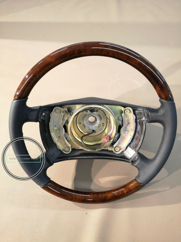 Mercedes r107 w126 c126 wood steering wheel burled walnut