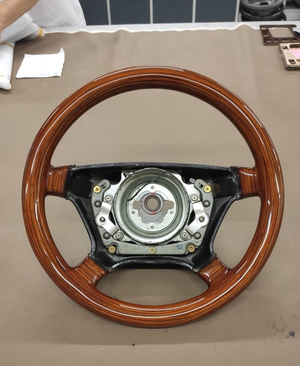 Mercedes benz w124 w140 w202 wood steering wheel full zebrano