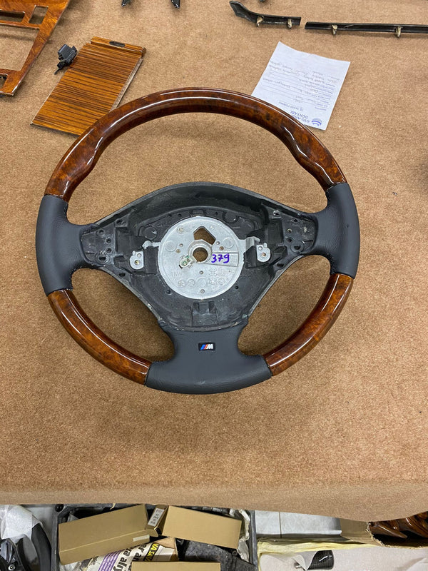 Bmw m steering wheel wood for z3 e36 e39 e38 burlwood steering wheel