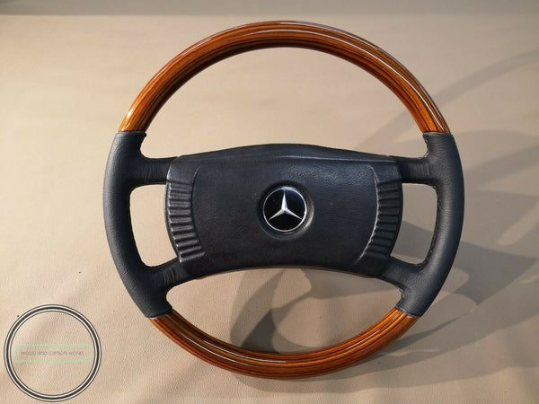 Mercedes wood steering wheel early r107 w123 w116 w115 w114 w108 zebrano