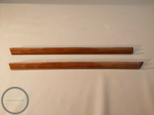 Mercedes r107  wood trim set zebrano door trims 2 pieces