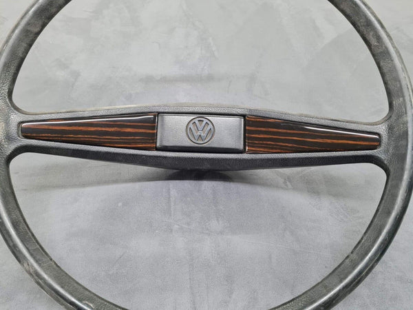 Vw t3 multivan caravelle transporter steering wheel wood cover ebony