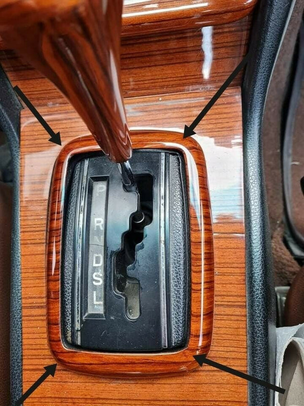 Mercedes r107 sl wood center console shift surrounding frame shift zebrano