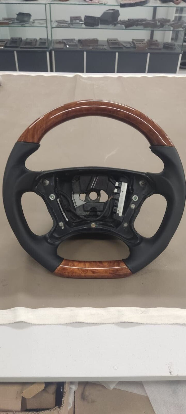 Mercedes r230 sl w219  w209 wood steering wheel black amg paddle shifter look