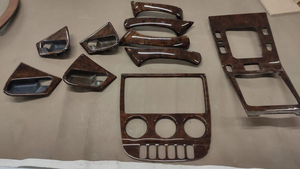 Mercedes ml w163 wood trim set burled walnut new