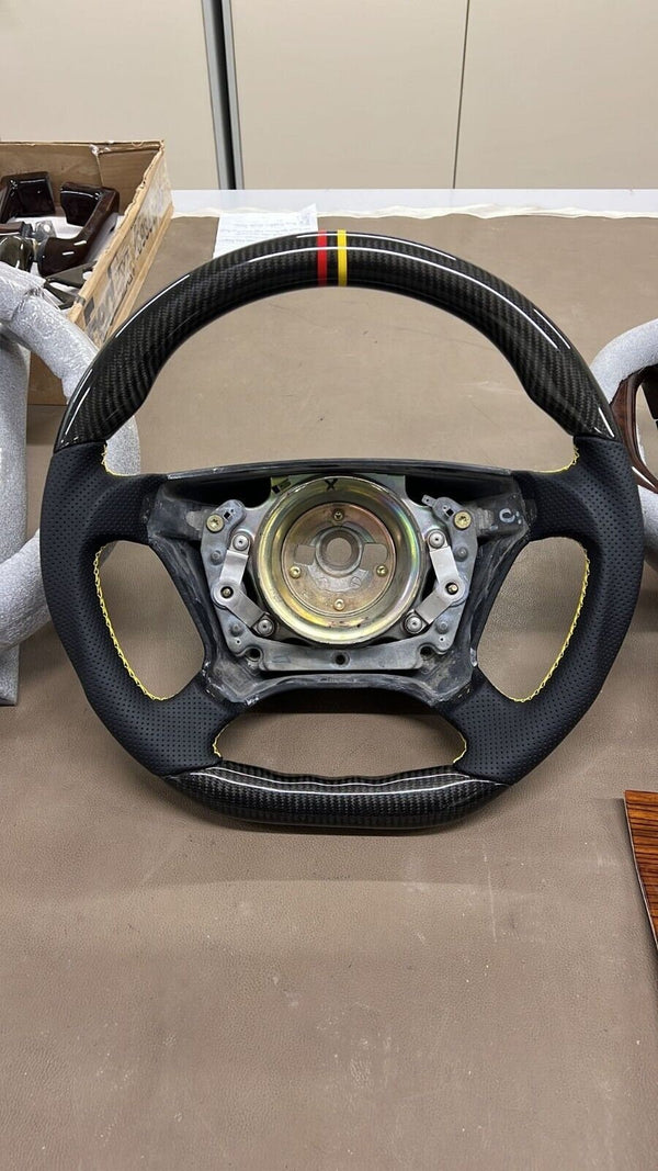 Mercedes carbon steering wheel amg look w124 w140 r129 steering wheel