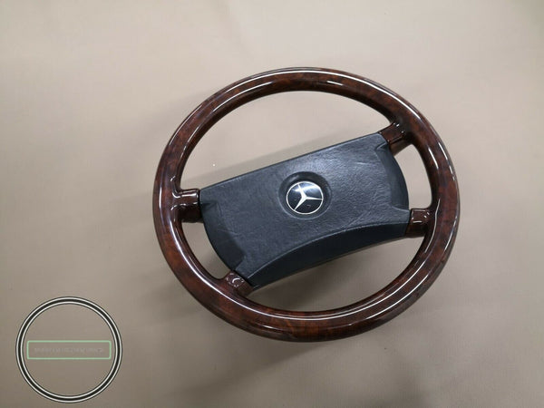 Mercedes steering wheel full wood burled walnut for r107 w201 w124 w126