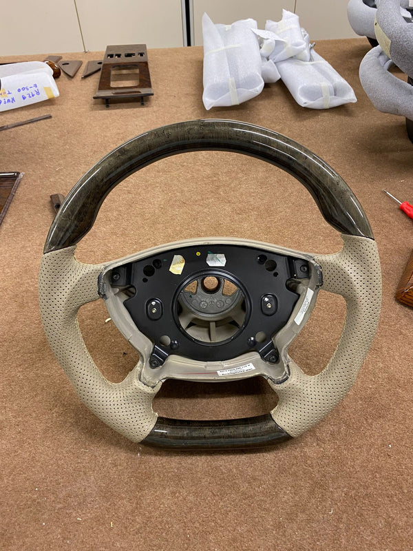 Mercedes w211 wood steering wheel avangartde birdseye color w211 amg