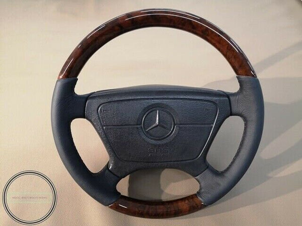 Mercedes w462 wood steering wheel w124 fits w140 w202 w208 w463 w462 g