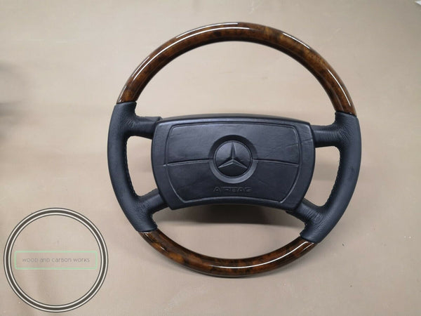 Mercedes w126 c126 wood steering wheel burled walnut  early version