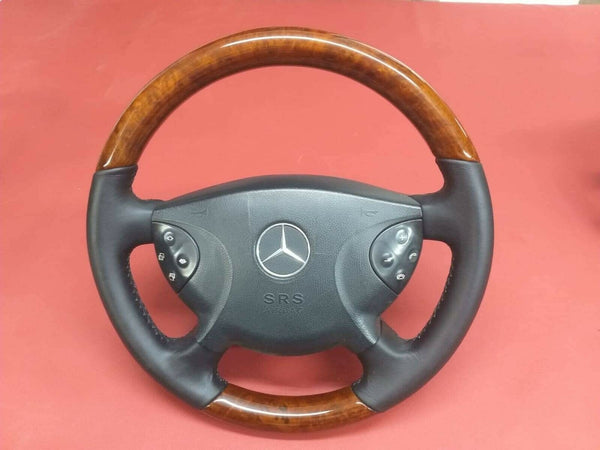 Mercedes w211 wood steering wheel e-class e320 e500 wood steering wheel 03-06