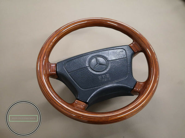 Mercedes benz r129 w124 w140 w202 w208 w210 wood steering wheel full zebrano