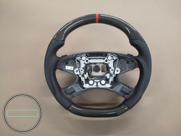 Mercedes w212 steering wheel carbon fiber e63 amg f1 shifters 2010-2013