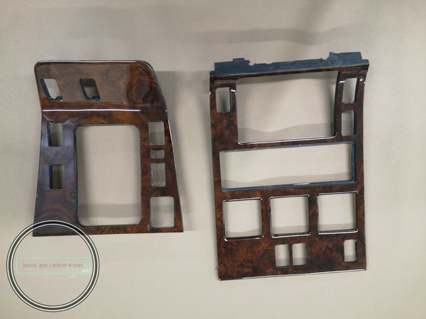 92-95 mercedes w140 s500 center console wood trim bezel restorated