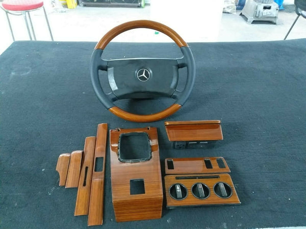 Mercedes w123 wood trim set dashboard wood c123 zebrano panel steering