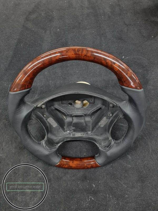 Mercedes benz wood steering wheel for w203 mercedes benz amg look burlwood