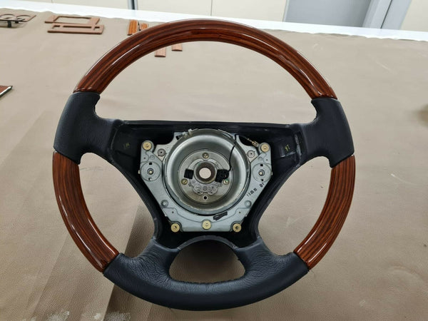 Mercedes sportline steering wheel w124 w210 w208 w140 zebrano