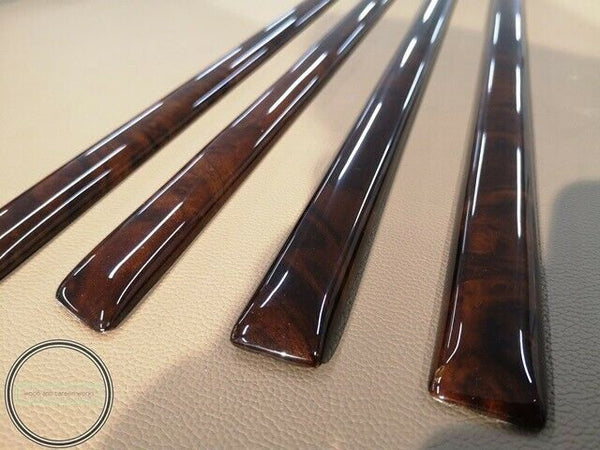 Mercedes w109 wood door trim set  4 pieces walnut burlwood burled walnut