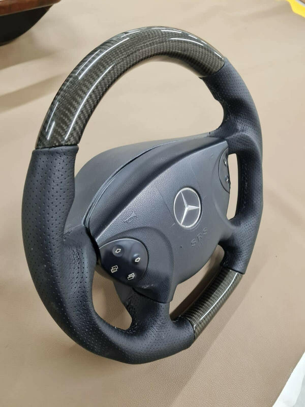 Mercedes-benz e-class avangart w211 e320 e500 carbon steering wheel amg custom