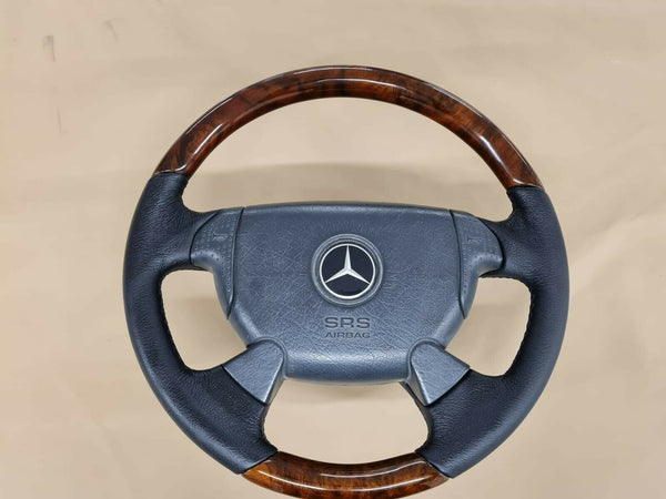 Mercedes w202 w208 w140 r129 r171 wood steering wheel walnut