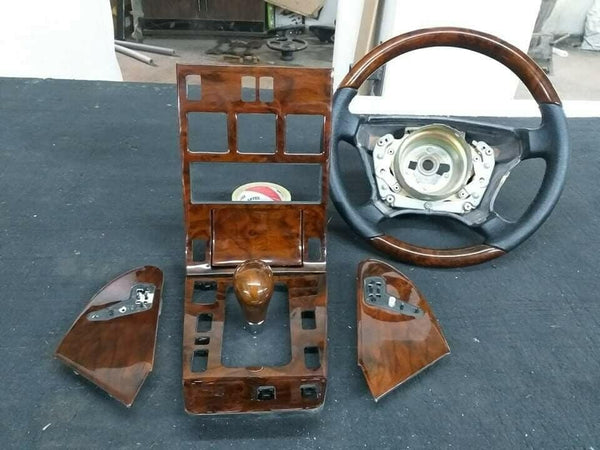 Mercedes w140 wood trim set with steering wheel burled walnut s500 s300 s320