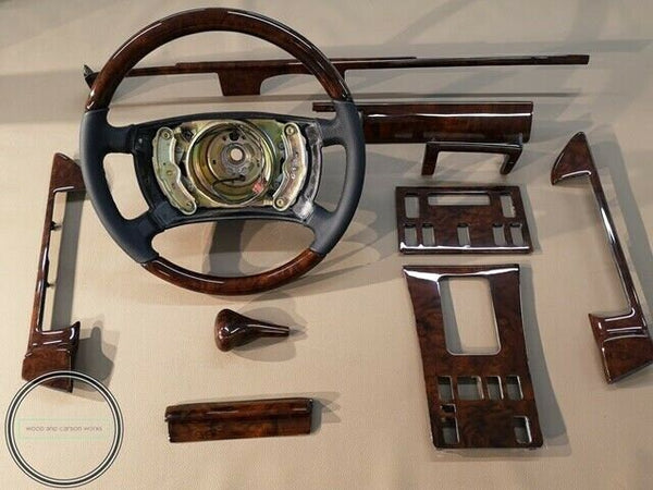 Mercedes w126 sec burlwood wood trim set