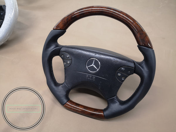 Mercedes w208 wood steering wheel for w208 w210 burlwood