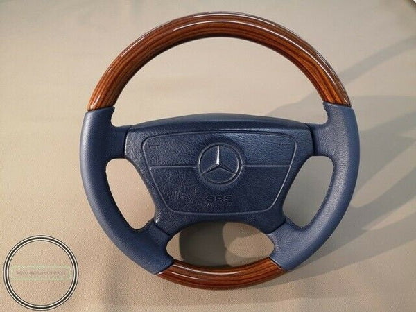 Mercedes wood steering wheel w124 w202 w210 zebrano holz lenkrad