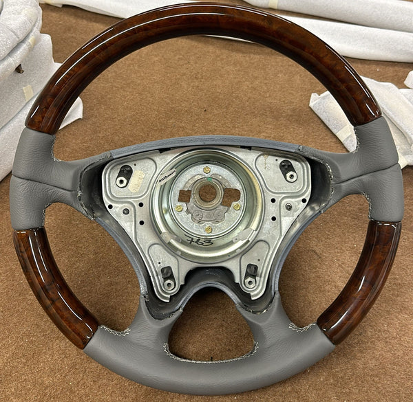 Mercedes r129 facelift SL wood steering wheel orion gray