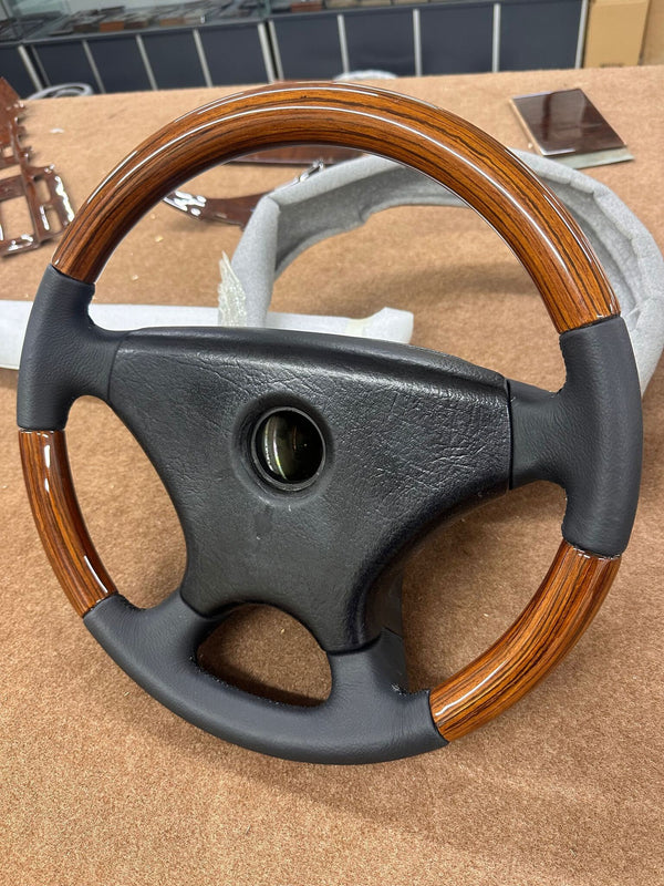 Mercedes sportline r107 w201 w123 w124 w126 wood steering zebrano