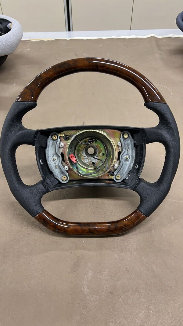 Mercedes srs version wood steering wheel r107 w126 r129 amg look