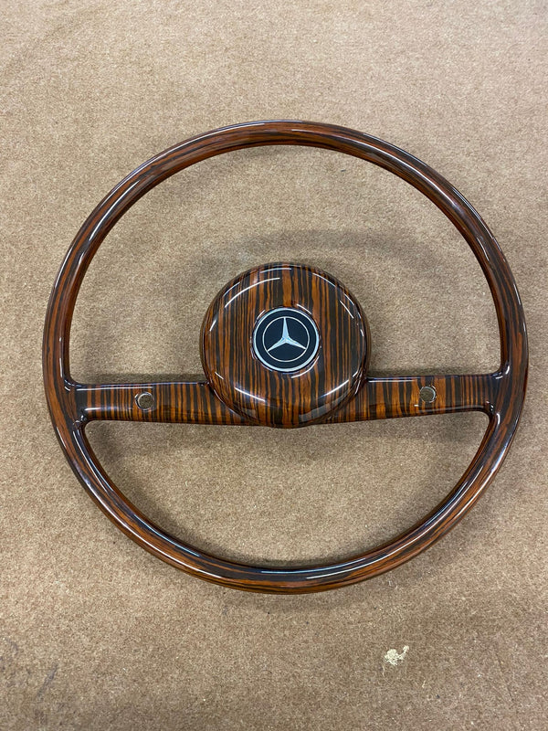 Mercedes ebony wood steering wheel early version pagoda w113 w111 w110 finntail