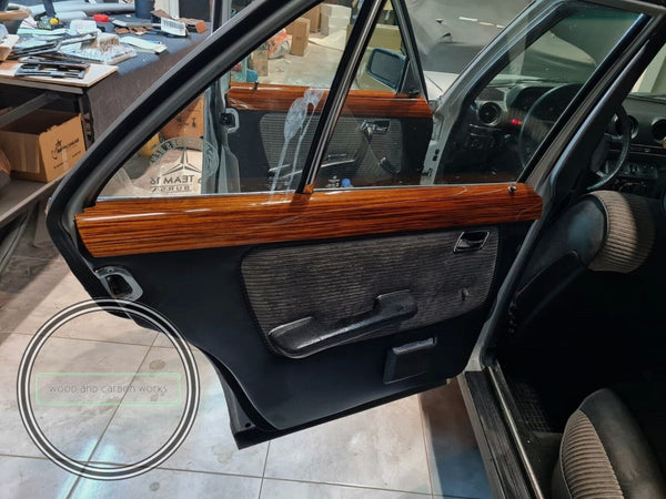 Mercedes holzleisten für w123 zebrano w123 holzleisten für 4-türer...