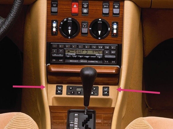 Mercedes w126 münzfachabdeckung holz 420sel 560sel 560sec webasto layout...