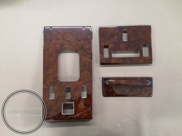 3 stück mercedes r107 sl mittelkonsole schaltknauf holzleiste burlwood 560sl