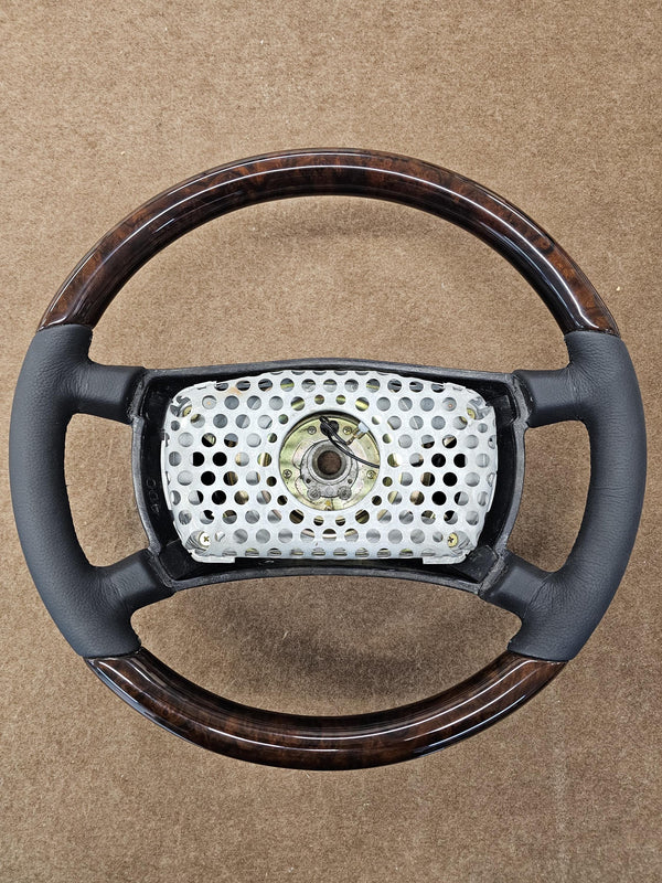Mercedes r107 w123 w124 w201 wood steering wheel burled walnut