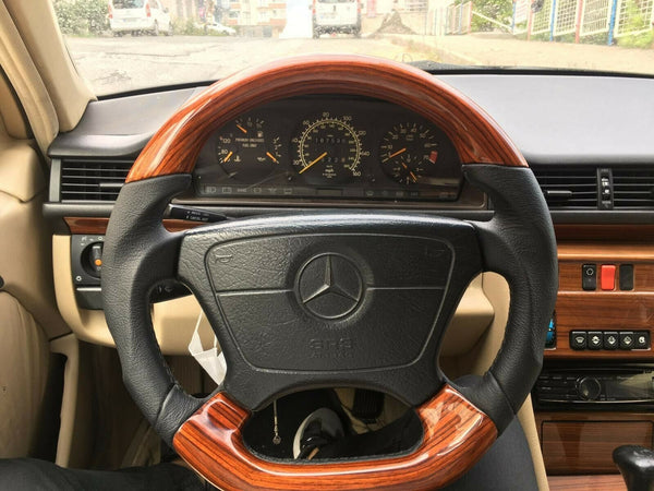 Mercedes-benz amg look w124 w210 w208 w140 r129 steering wheel zebrano