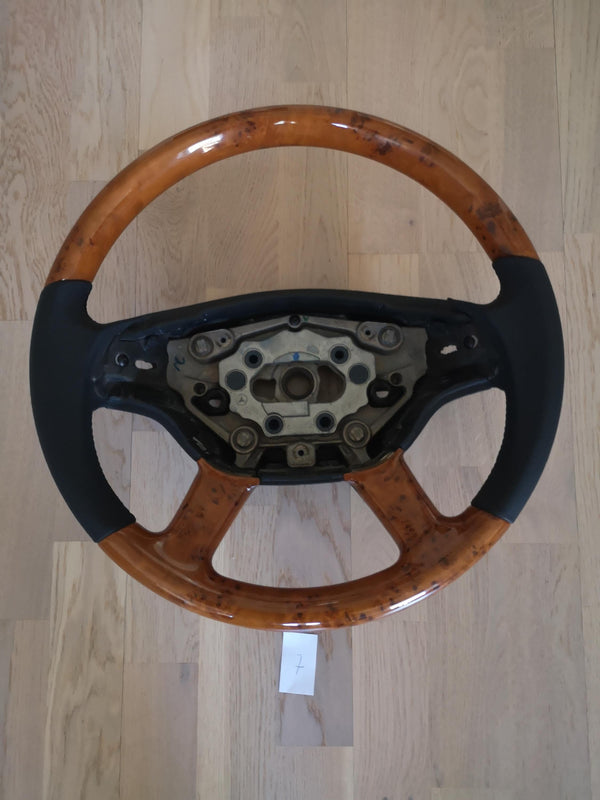 Mercedes w221 wood steering wheel chestnut