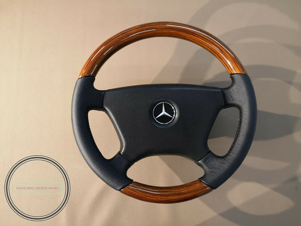 Mercedes r107 w201 w123 w124 steering wheel wood zebrano
