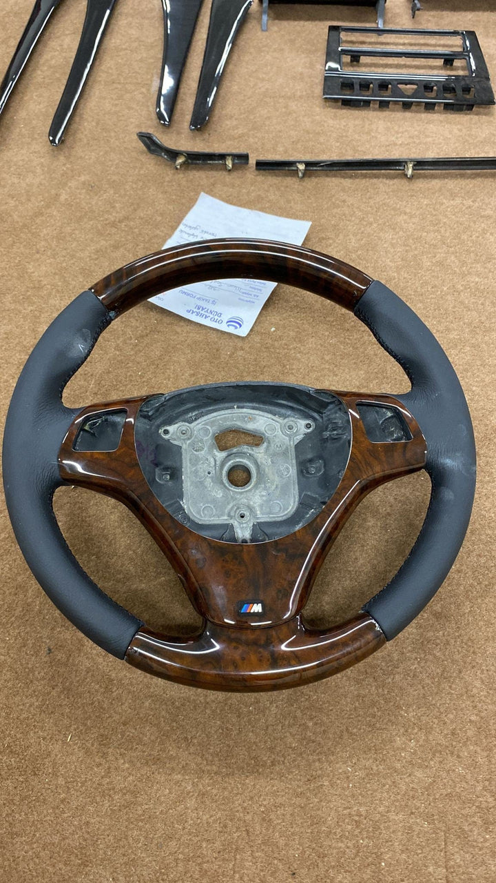 Bmw m steering wheel wood for e90 e92 e93 burlwood steering wheel