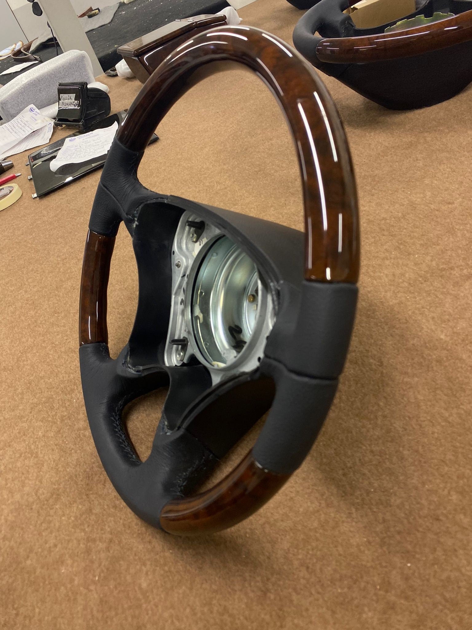 Mercedes r129 facelift SL wood steering wheel – Wood Auto Crafts