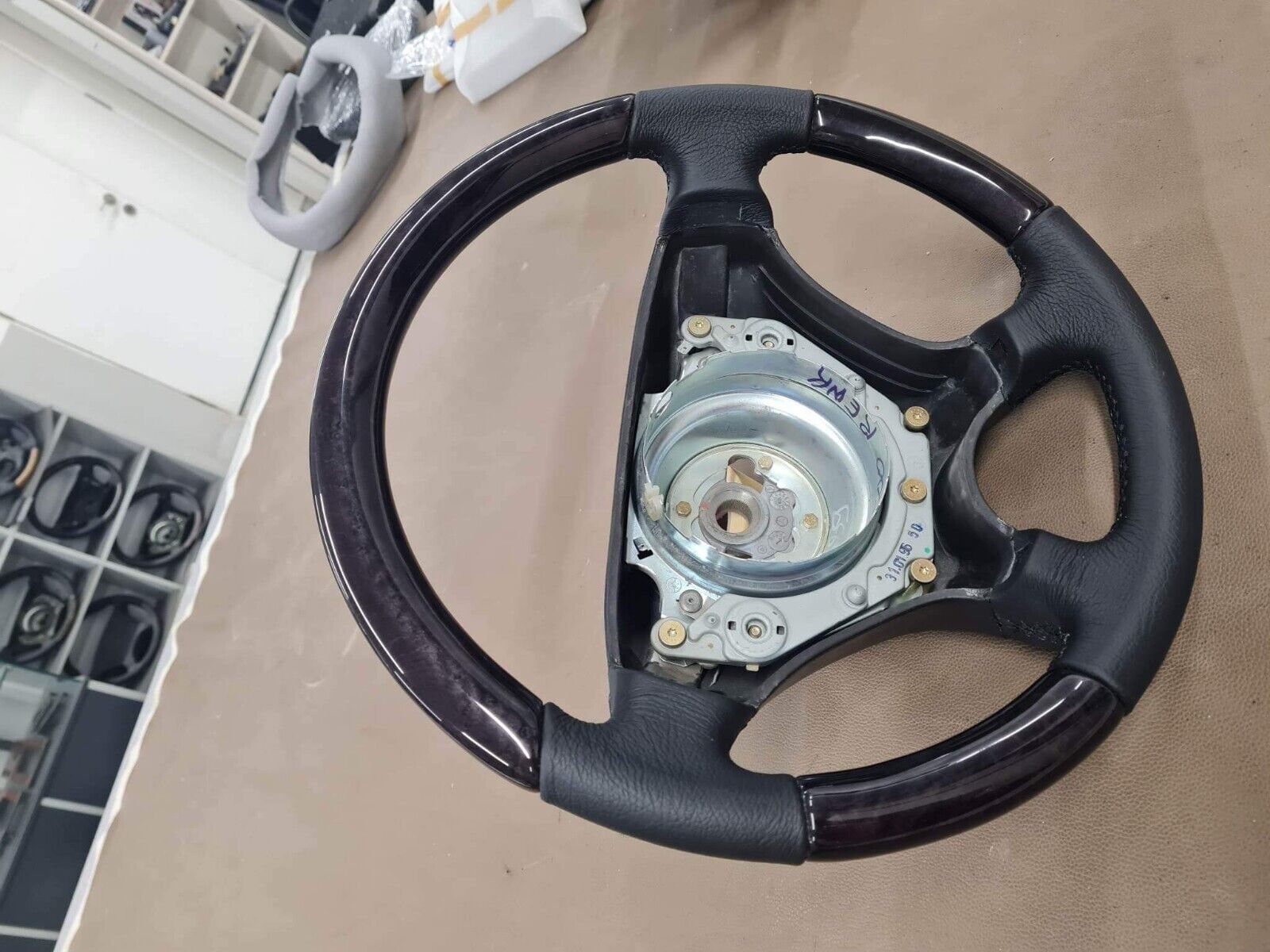Mercedes sportline steering wheel w124 w201 r129 black birdeye mapple ...