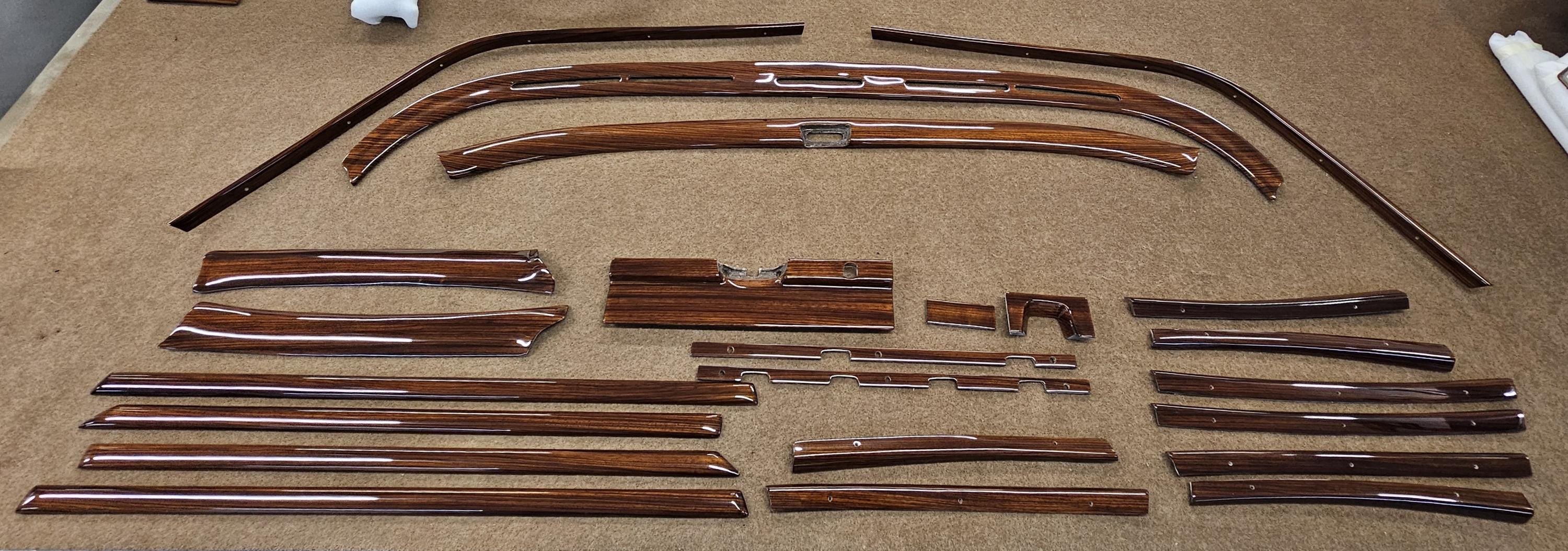 Mercedes w108 wood trim set zebrano set full set interior 250s 300sel ...