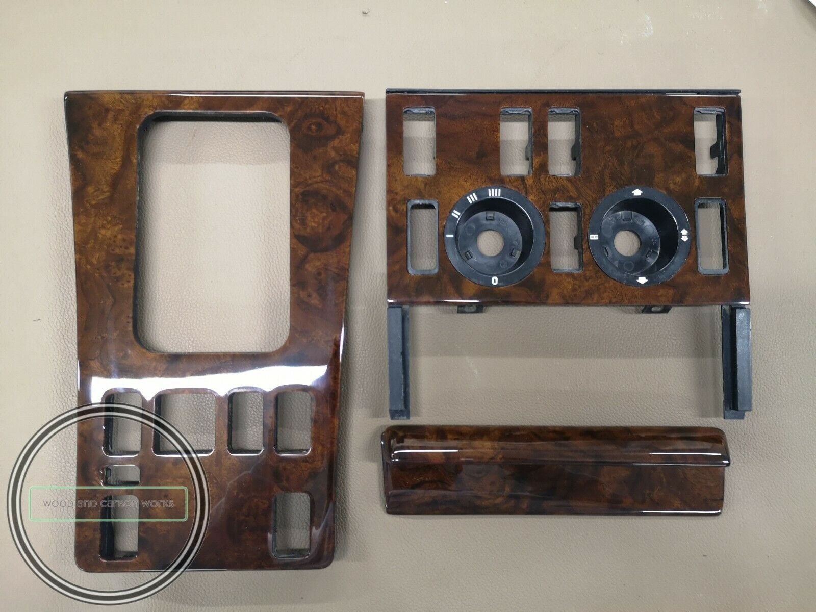 Mercedes w126 wood trim set 300sel 420se 500sel c126 walnut burlwood ...